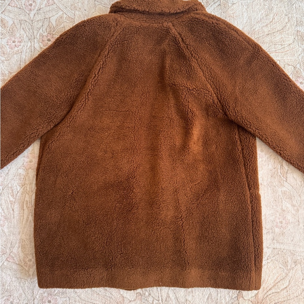 Sezane Isae Chestnut Brown Teddy Jacket - 44 - Picture 5 of 5